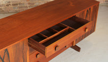 Load image into Gallery viewer, Mid Century rosewood and teak sideboard with curved ends by Vanson, circa 1960s
