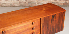 Load image into Gallery viewer, Mid Century rosewood and teak sideboard with curved ends by Vanson, circa 1960s
