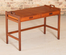 Load image into Gallery viewer, Swedish Mid Century teak side table / console table with 2 drawers by Skaraborgs Möbelindustri, circa 1960s
