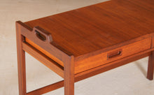 Load image into Gallery viewer, Swedish Mid Century teak side table / console table with 2 drawers by Skaraborgs Möbelindustri, circa 1960s
