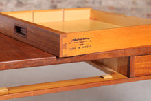 Load image into Gallery viewer, Swedish Mid Century teak side table / console table with 2 drawers by Skaraborgs Möbelindustri, circa 1960s
