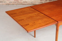 Load image into Gallery viewer, Danish Mid Century extending teak dining table, circa 1970s
