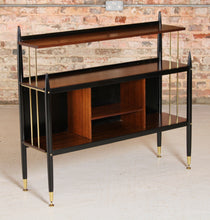 Load image into Gallery viewer, Mid Century G-plan 'Tola and black' -range bookcase model 8726, circa 1960s
