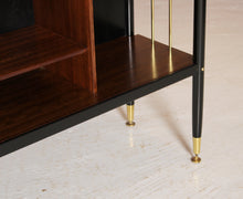 Load image into Gallery viewer, Mid Century G-plan 'Tola and black' -range bookcase model 8726, circa 1960s
