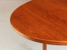 Load image into Gallery viewer, Mid Century oval extending teak dining table by McIntosh, circa 1960s
