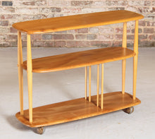 Load image into Gallery viewer, Mid Century Ercol Windsor Trolley Bookcase (model 361) 'Baby Giraffe' in solid elm and beech, circa 1960

