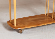 Load image into Gallery viewer, Mid Century Ercol Windsor Trolley Bookcase (model 361) 'Baby Giraffe' in solid elm and beech, circa 1960
