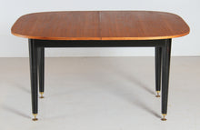Load image into Gallery viewer, Mid Century G-plan Librenza extending dinging table in tola and black, circa 1960s
