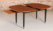 Load image into Gallery viewer, Mid Century G-plan Librenza extending dinging table in tola and black, circa 1960s
