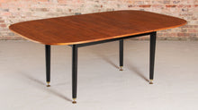 Load image into Gallery viewer, Mid Century G-plan Librenza extending dinging table in tola and black, circa 1960s
