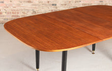 Load image into Gallery viewer, Mid Century G-plan Librenza extending dinging table in tola and black, circa 1960s
