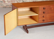 Load image into Gallery viewer, Mid Century rosewood and teak sideboard with curved ends by Vanson, circa 1960s
