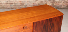 Load image into Gallery viewer, Mid Century rosewood and teak sideboard with curved ends by Vanson, circa 1960s
