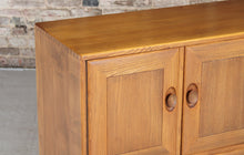 Load image into Gallery viewer, Mid Century Ercol model 467 elm and beech sideboard with blue label, circa 1950s

