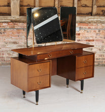 Load image into Gallery viewer, Mid Century G-plan Librenza tola and black dressing table, circa 1960s
