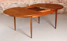 Load image into Gallery viewer, A mid century G Plan Fresco extending oval teak dining table, circa 1960s
