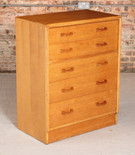 Load image into Gallery viewer, Mid Century G-plan Brandon oak chest of drawers, circa 1950s.
