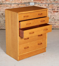 Load image into Gallery viewer, Mid Century G-plan Brandon oak chest of drawers, circa 1950s.
