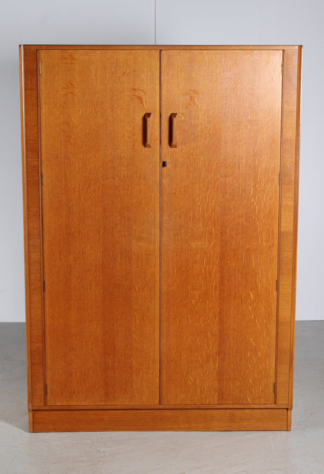 Large Midcentury G Plan Brandon Range Oak Double Wardrobe c.1950