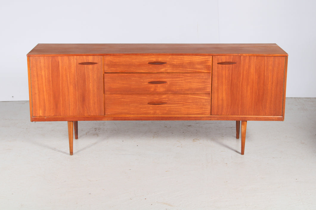 Midcentury Teak Sideboard with Curved Front