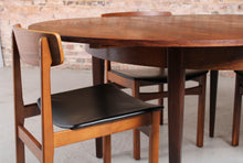 Load image into Gallery viewer, Mid Century Extending Rosewood Dining table and 4 Chairs. c1960s
