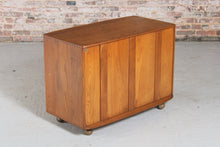 Load image into Gallery viewer, Mid Century Ercol Solid Elm Dressing Chest of Drawers on Casters, circa 1960s.
