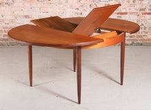 Load image into Gallery viewer, A Mid Century G Plan Fresco Range Extending Teak Dining Table, c 1960s.
