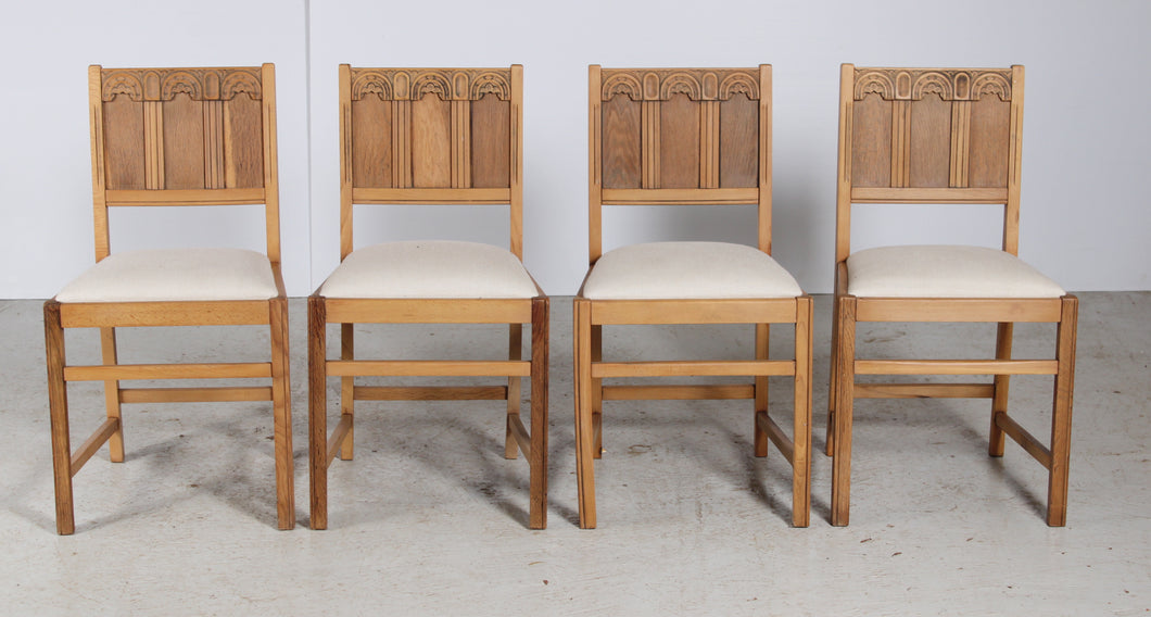 Set of Four Ercol Elm Dining Chairs c 1960s
