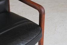 Load image into Gallery viewer, Mid Century Teak and Leather Armchair by Gordon Russell, c. 1970s.
