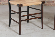 Load image into Gallery viewer, Set of 4 Arts &amp; Crafts Morris Style Sussex Chairs for Heals c.1890s
