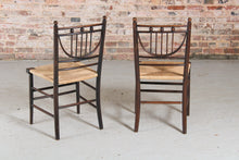 Load image into Gallery viewer, Set of 4 Arts &amp; Crafts Morris Style Sussex Chairs for Heals c.1890s
