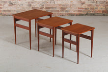 Load image into Gallery viewer, Danish Mid Century Teak Nest of Tables, circa 1960s.
