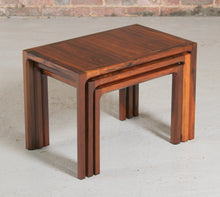 Load image into Gallery viewer, Danish Mid Century Rosewood Nest of Tables by Kai Kristiansen c.1960s.
