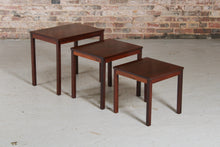 Load image into Gallery viewer, Midcentury Rosewood Nest of Tables by Heggen of Norway, c. 1970s.
