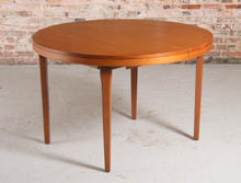 Load image into Gallery viewer, Midcentury Round Extending Dining Table in Teak c.1970s
