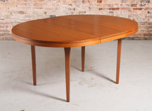 Load image into Gallery viewer, Midcentury Round Extending Dining Table in Teak c.1970s
