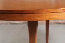 Load image into Gallery viewer, Midcentury Round Extending Dining Table in Teak c.1970s
