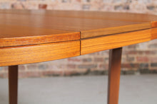 Load image into Gallery viewer, Midcentury Round Extending Dining Table in Teak c.1970s
