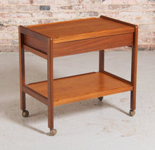 Load image into Gallery viewer, Midcentury Teak Drinks Trolley with a Drawer, circa 1960s.
