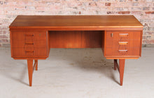 Load image into Gallery viewer, Danish Mid Century Executive Teak Desk, c. 1960s
