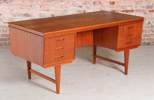 Load image into Gallery viewer, Danish Mid Century Executive Teak Desk, c. 1960s
