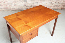 Load image into Gallery viewer, Danish Mid Century teak desk with 2 drawers by Domino Mobler, circa 1960s.
