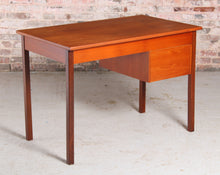 Load image into Gallery viewer, Danish Mid Century teak desk with 2 drawers by Domino Mobler, circa 1960s.
