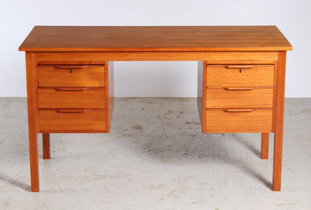 Danish Mid century teak desk by Bent Silberg Mobelfabrik, circa 1960s
