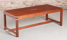 Load image into Gallery viewer, Mid Century Military Campaign style coffee table by Kennedy Furniture for Harrods, circa 1950s

