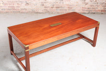 Load image into Gallery viewer, Mid Century Military Campaign style coffee table by Kennedy Furniture for Harrods, circa 1950s
