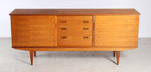 Load image into Gallery viewer, Mid Century walnut sideboard by Alfred Cox, circa 1960s
