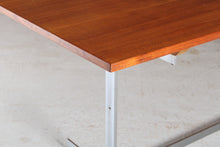 Load image into Gallery viewer, Mid Century teak and chrome executive desk, circa 1960s.
