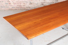 Load image into Gallery viewer, Mid Century teak and chrome executive desk, circa 1960s.
