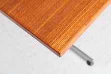 Load image into Gallery viewer, Mid Century teak and chrome executive desk, circa 1960s.
